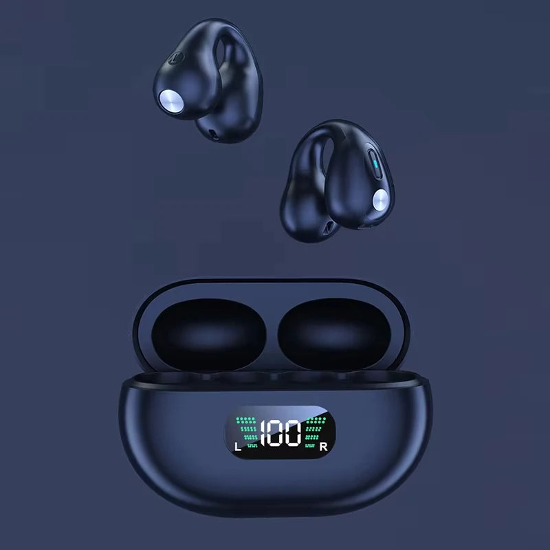 Noise-Canceling Wireless Bluetooth Earphones with High Battery Capacity and Long Battery Life, Without Entering the Ear