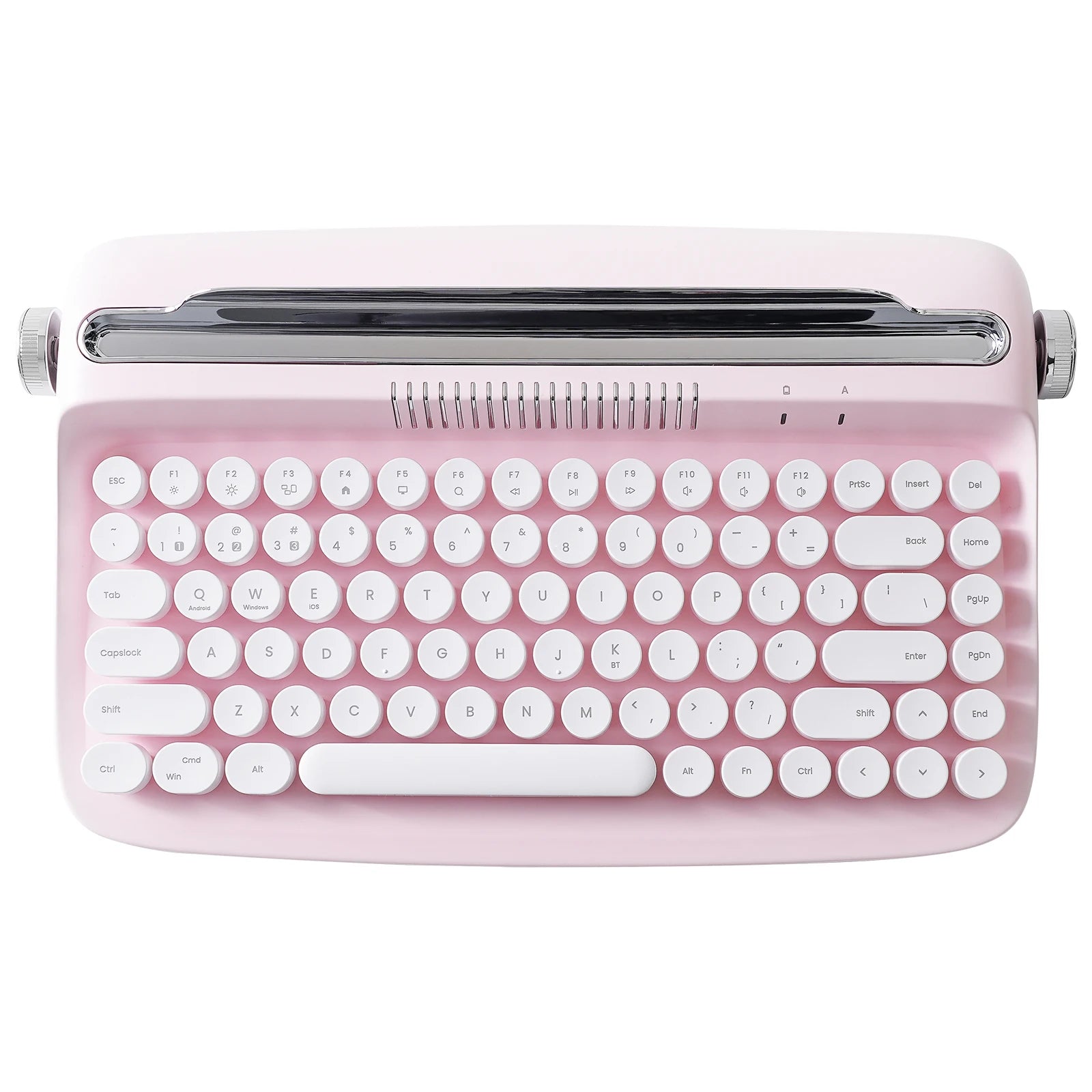 YUNZII ACTTO B303 Retro Wireless Typewriter Aesthetic Keyboard, Vintage Style Bluetooth Keyboard with Integrated Stand for Multi