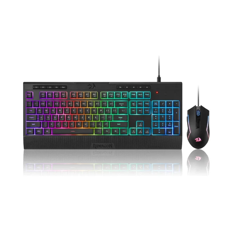 Redragon S151 Gaming Keyboard & Mouse Combo, 104 Keys K525 Wired RGB Membrane Keyboard and 10000 DPI Wired M616 Gaming Mouse